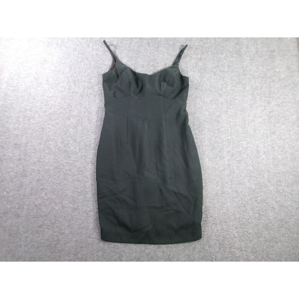 Moda Intl Dress Womens 2 Black Sheath Lined Date Night Vintage USA Made 90S